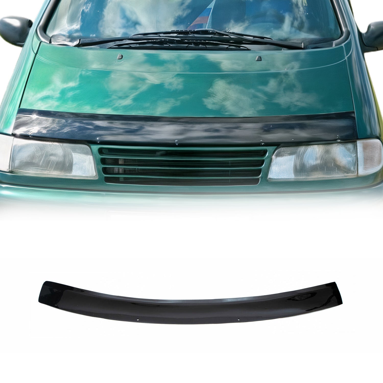 Deflector de Capó para VW Sharan 1995-2000 Oscuro Brillante Acrílico