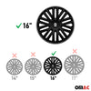 Sparco Tapacubos 16" pulgadas Universal Gris Negro ABS