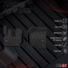 OMAC Premium Alfombrillas De Coche para DAF LF 2002-2025 Negro TPE Goma 2Pza