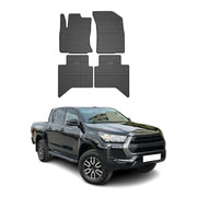 OMAC Alfombrillas De Coche para Toyota Hilux VIII 2015-2025 Negro Goma 4Pza