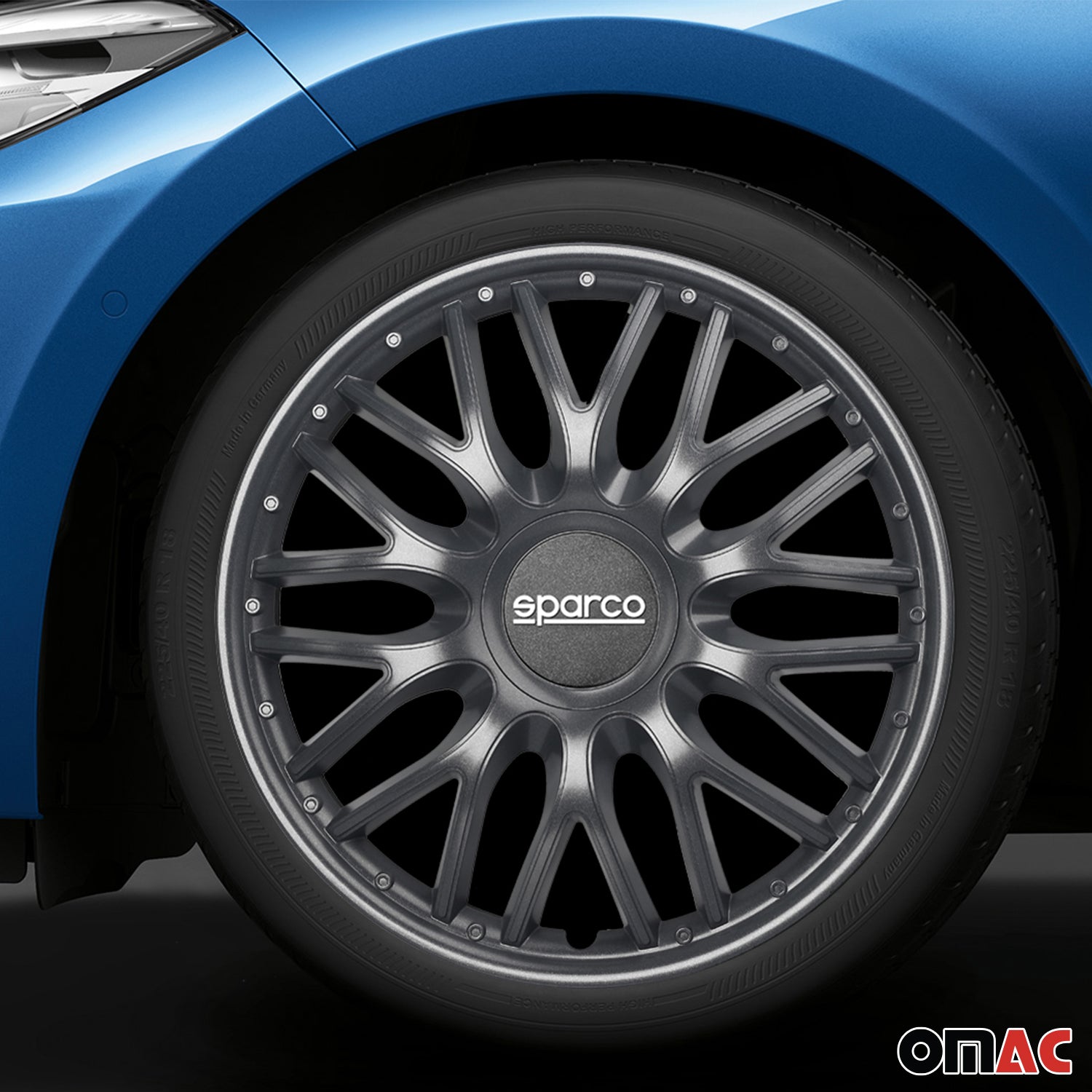 Sparco Roma Tapacubos 15 Pulgadas Universal Gris ABS Plástico