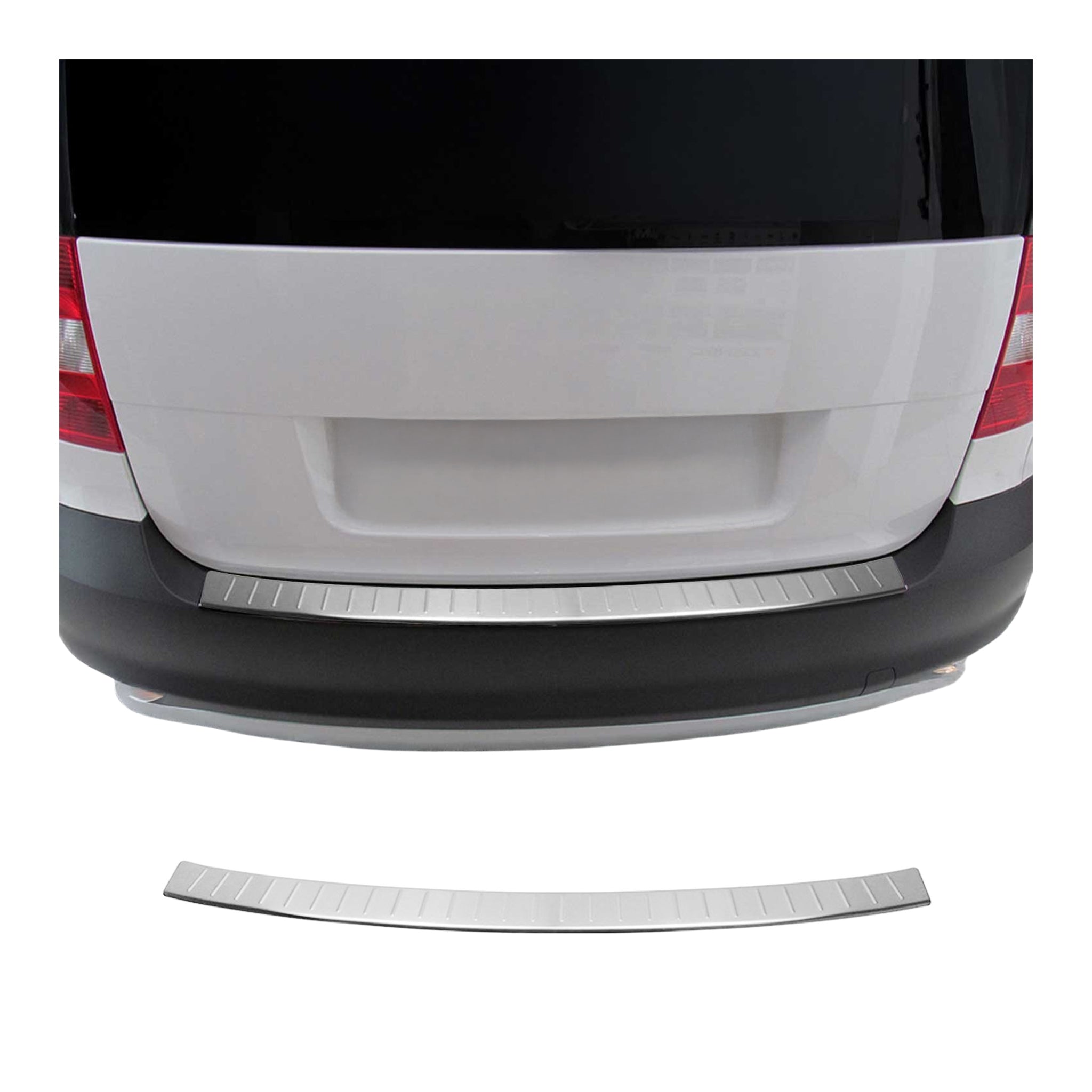 Protector de Parachoques Trasero para Skoda Yeti 2009-2013 Acero cepillado