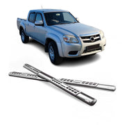 Estribos Barras Laterales para Mazda BT-50 Double Cab 2009-2012 Plata Acero