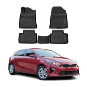OMAC Alfombrillas De Coche para Kia Ceed 2018-2021 Hatchback Negro Goma TPE 4Pza