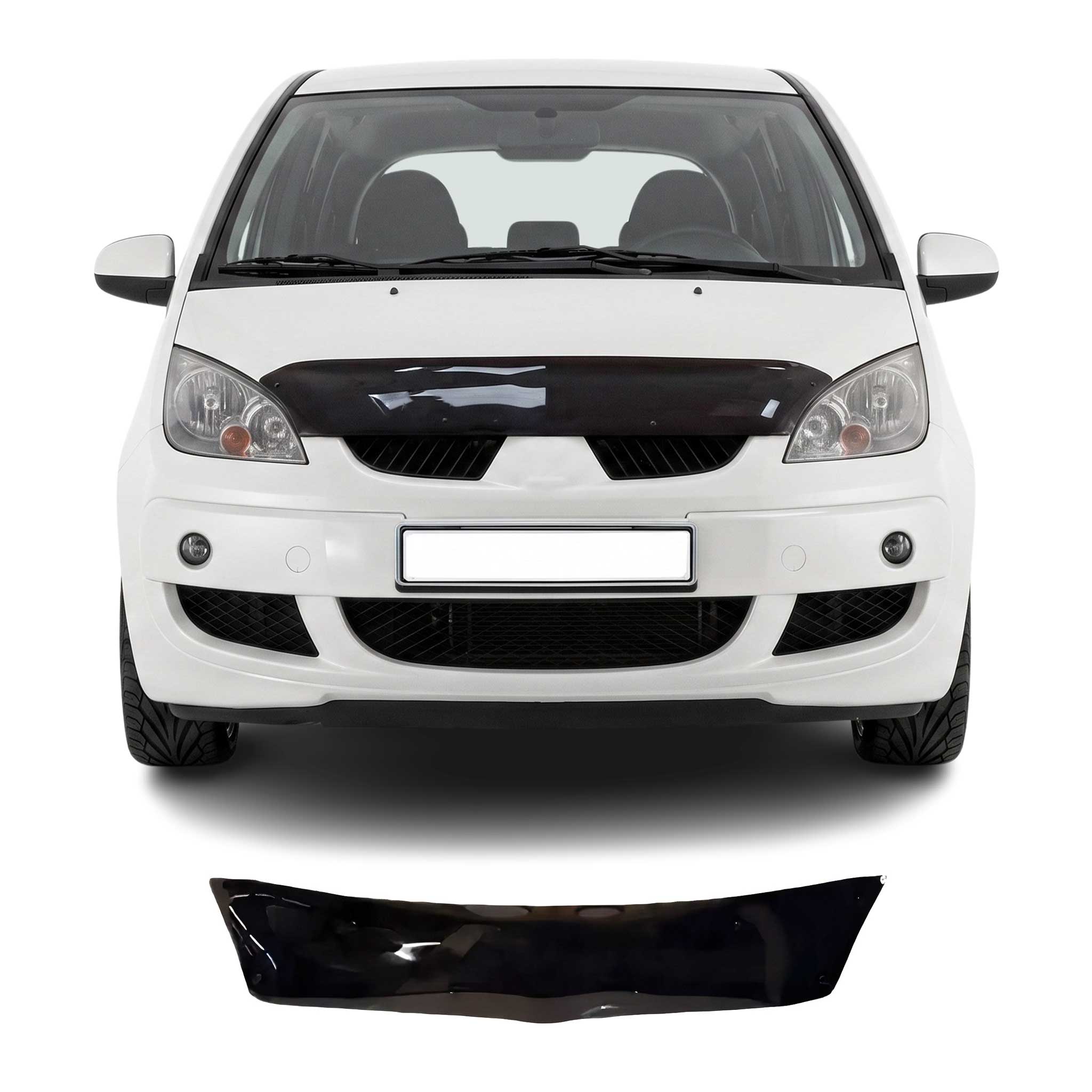 Deflector de Capó para Mitsubishi Colt 2009-2012 Oscuro Brillante Acrílico