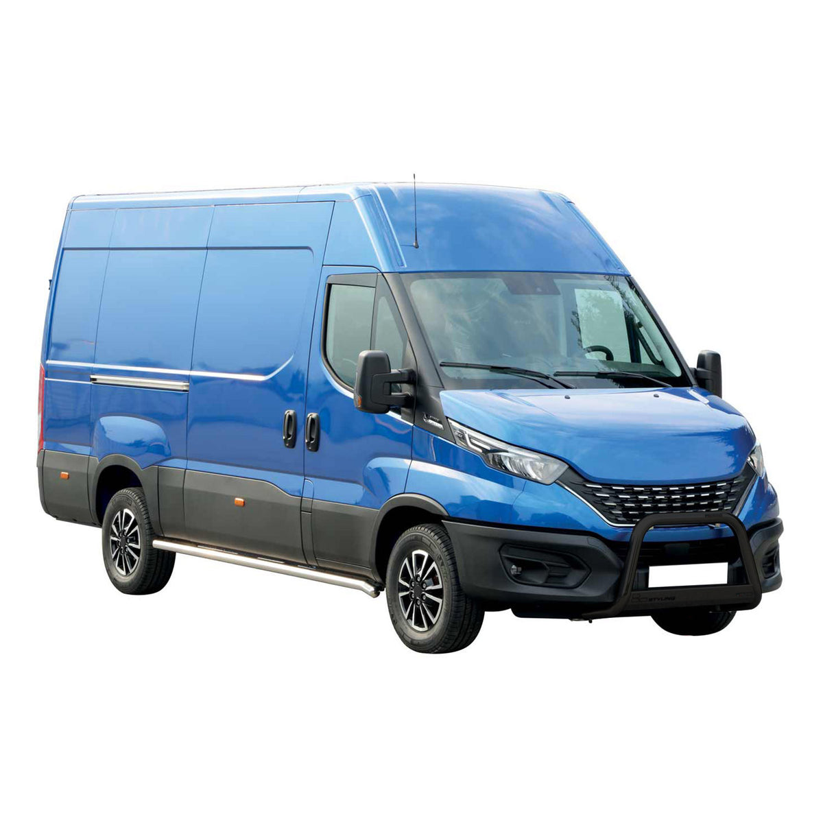 Bull Barra Frontal para Iveco Daily 2019-2025 Negro Brillante Acero 1Pza