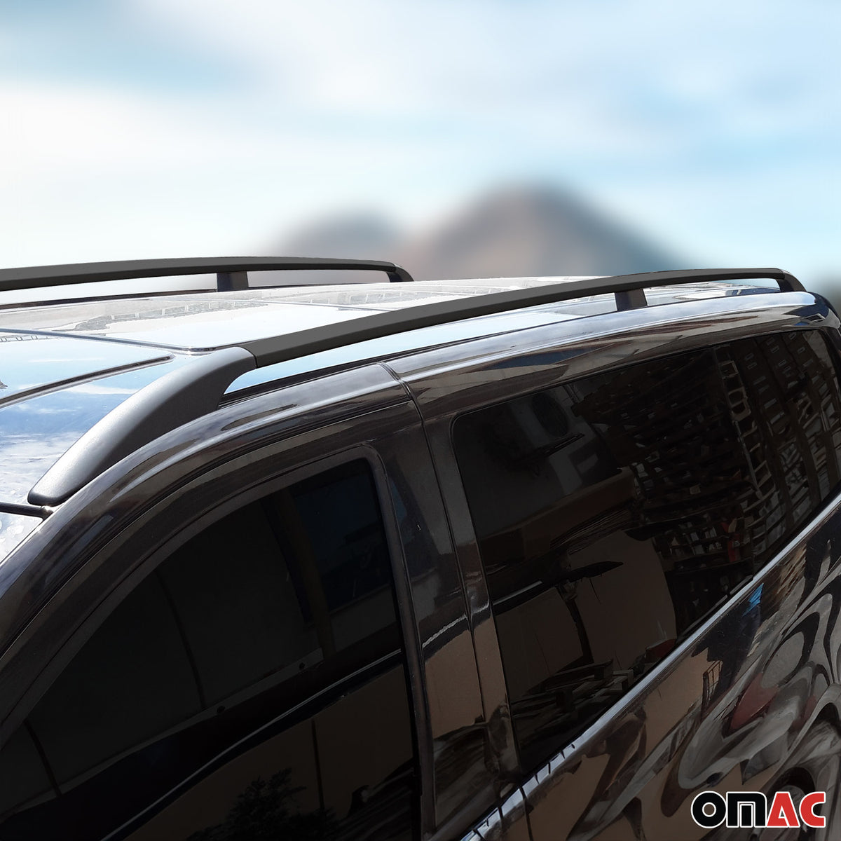 Rieles de Techo Coche para VW Caddy 2010-2020 L1 Kurz Negro Aluminio 2Pza