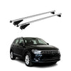 Menabo Barras de Techo Coche Baca para VW Tiguan R-Line 2016-2020 Gris Alu 2Pza