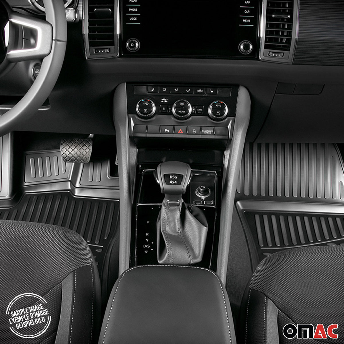 OMAC Alfombrillas De Coche para Mazda CX-30 2020-2026 Negro Goma TPE 4Pza