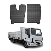 OMAC Alfombrillas De Coche para Iveco Eurocargo 160 2002-2008 Negro Goma 2Pza