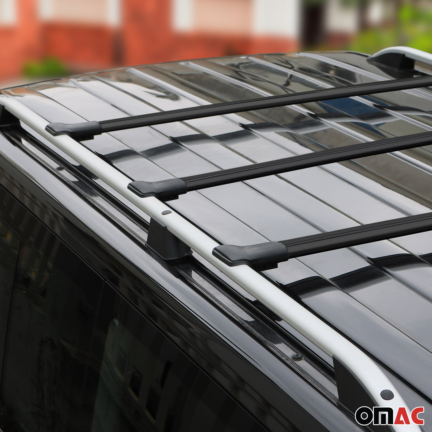 Barras de Techo para VW T5 T6 Transporter Multivan Caravelle 2003-2024 Negro 3x