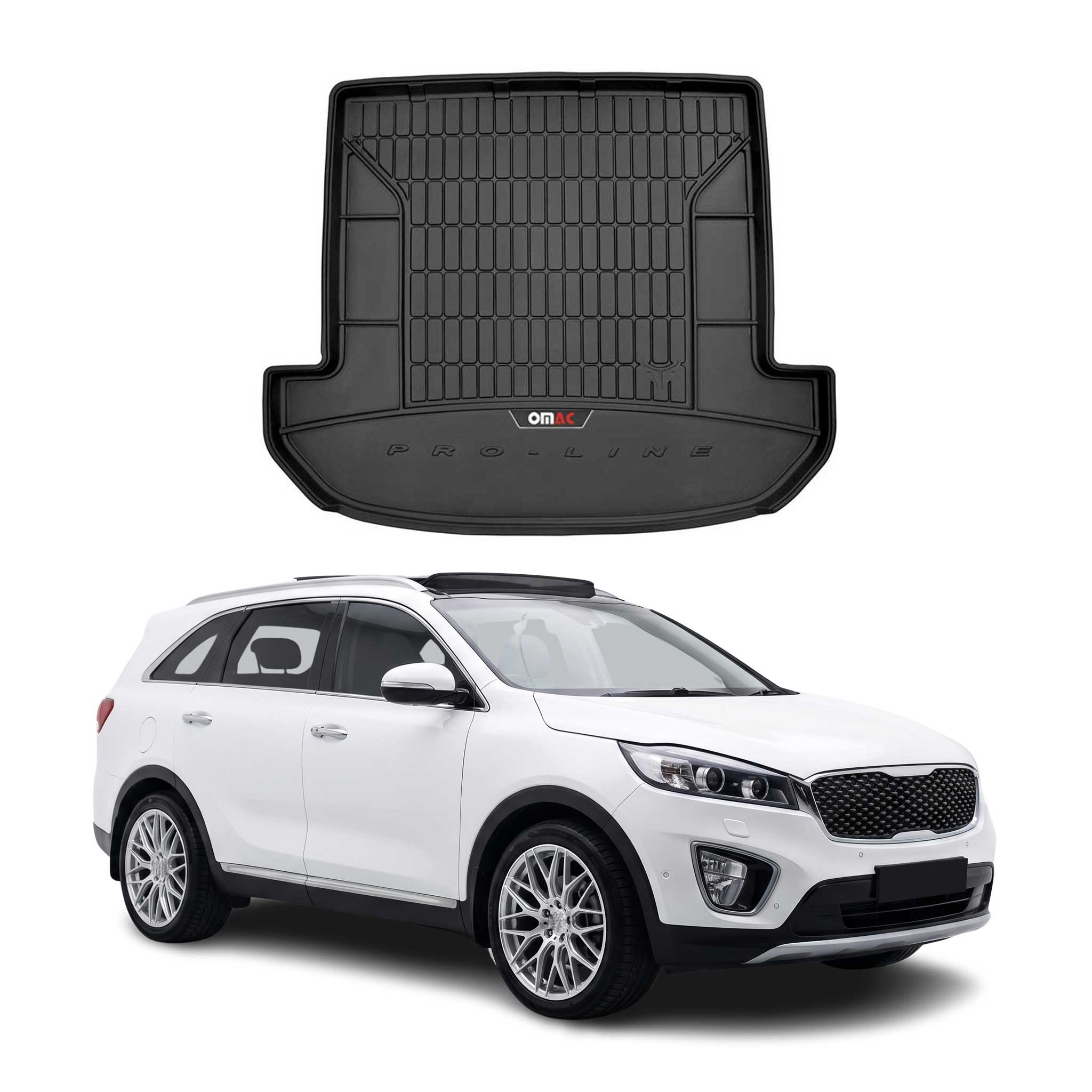 OMAC Premium Bandeja Maletero Alfombrilla para Kia Sorento 2015-2025 Negro TPE
