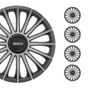 Sparco Treviso Tapacubos 16" pulgadas Universal Plata ABS Plástico