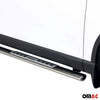 Par de Estribos Barras Laterales para Ssangyong Musso 2018-2025 Plata Acero 2x