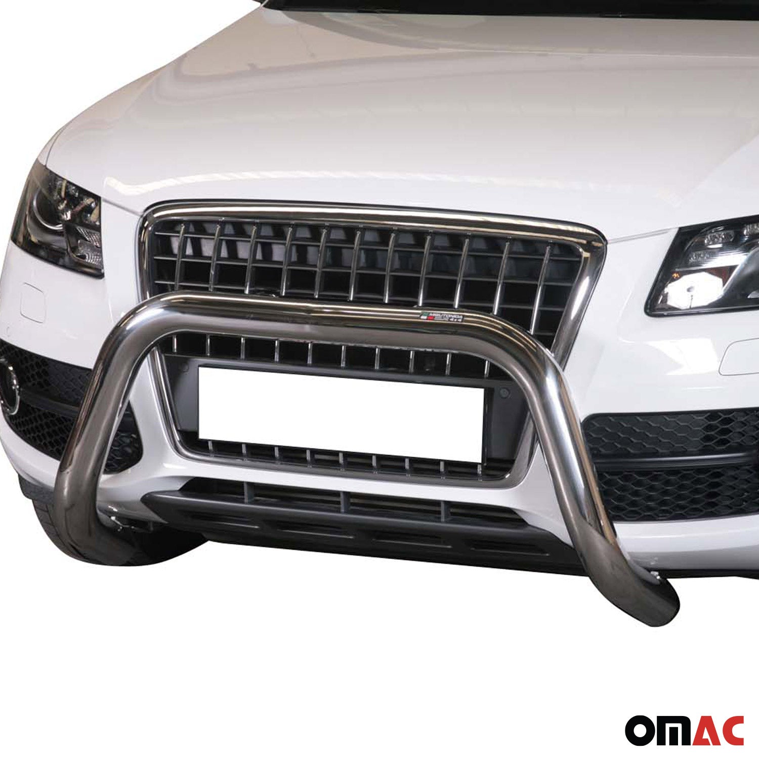 Bull Barra Frontal para Audi Q5 2008-2015 Plata Brillante Acero