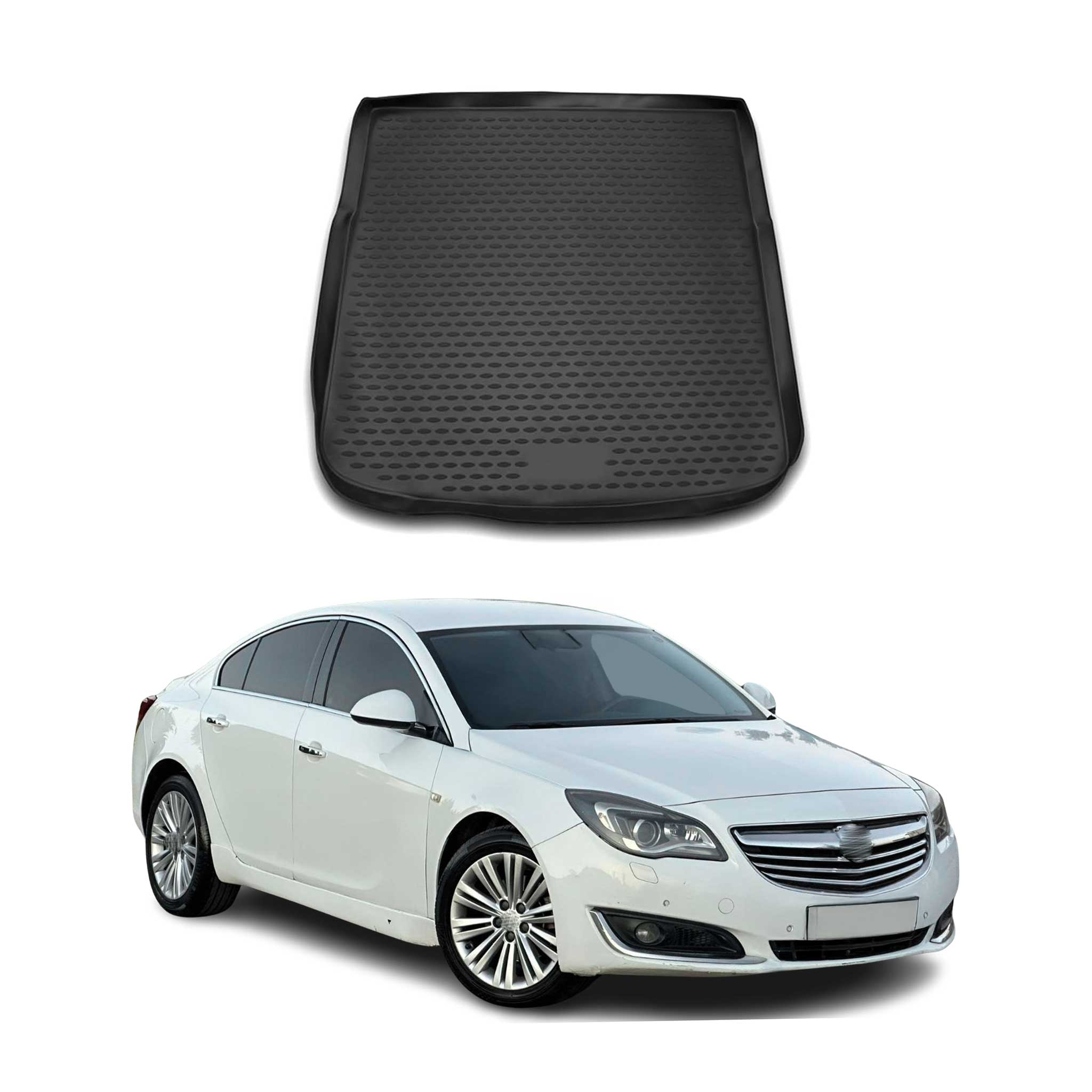 OMAC Bandeja Maletero Alfombrilla para Opel Insignia 2008-2017 Cupé Negro TPE