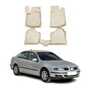 OMAC Alfombrillas De Coche para Seat Toledo 1998-2004 Beige Goma TPE 4Pza