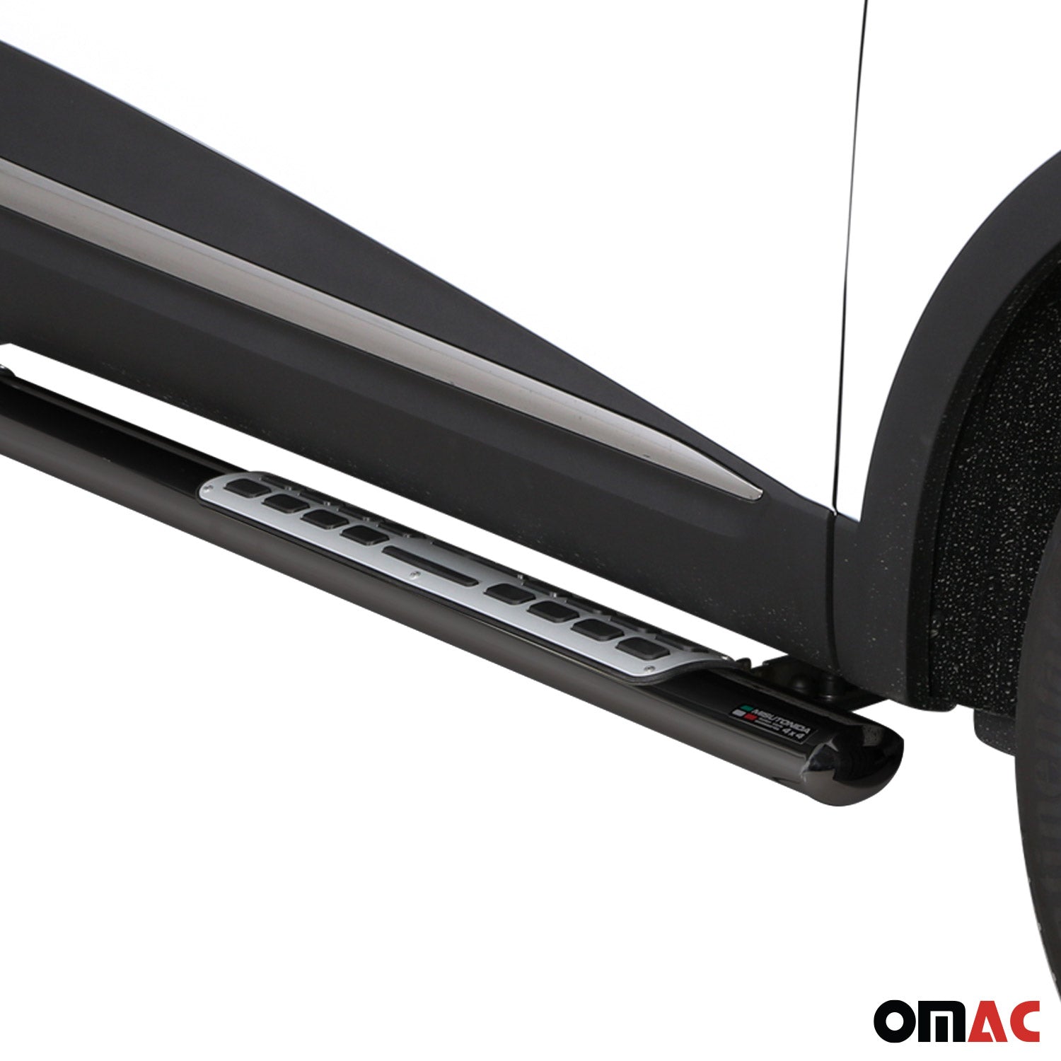 Par de Estribos Barras Laterales para Renault Kadjar 2015-2018 Negro Acero