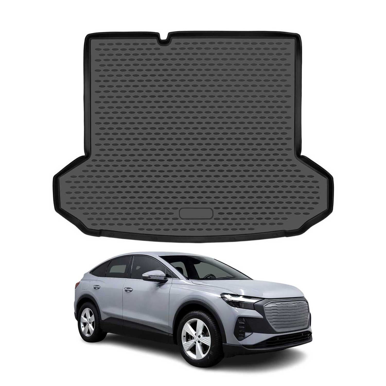OMAC Bandeja Maletero Alfombrilla para Audi Q4 e-tron 2021-2026 Negro TPE