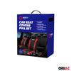 Sparco Funda de Asiento Universal Negro Rojo 9Pza Poliéster