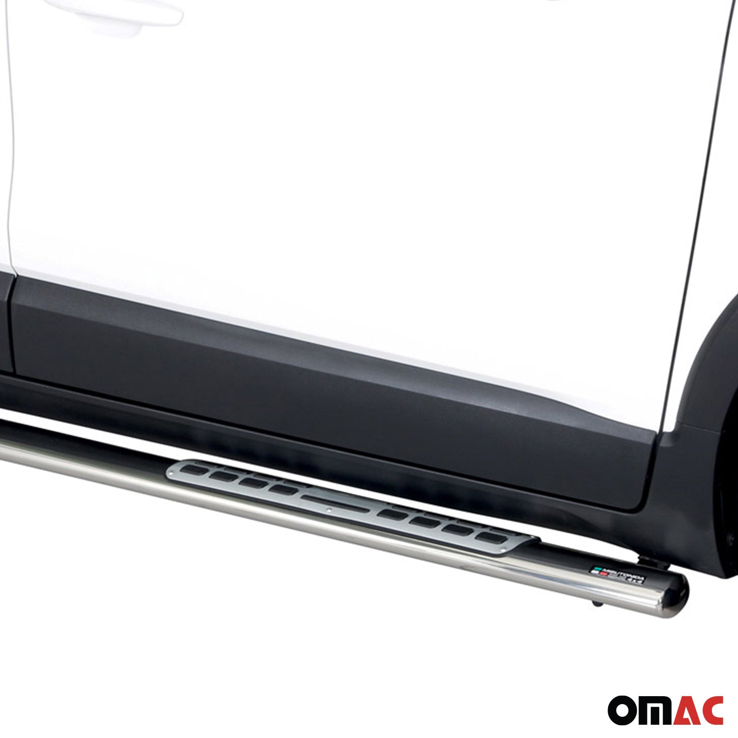 Par de Estribos Barras Laterales para Opel Crossland X 2017-2025 Plata Acero 2x