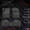 OMAC Premium Alfombrillas De Coche para Lexus NX 2015-2021 Negro TPE Goma 3Pza
