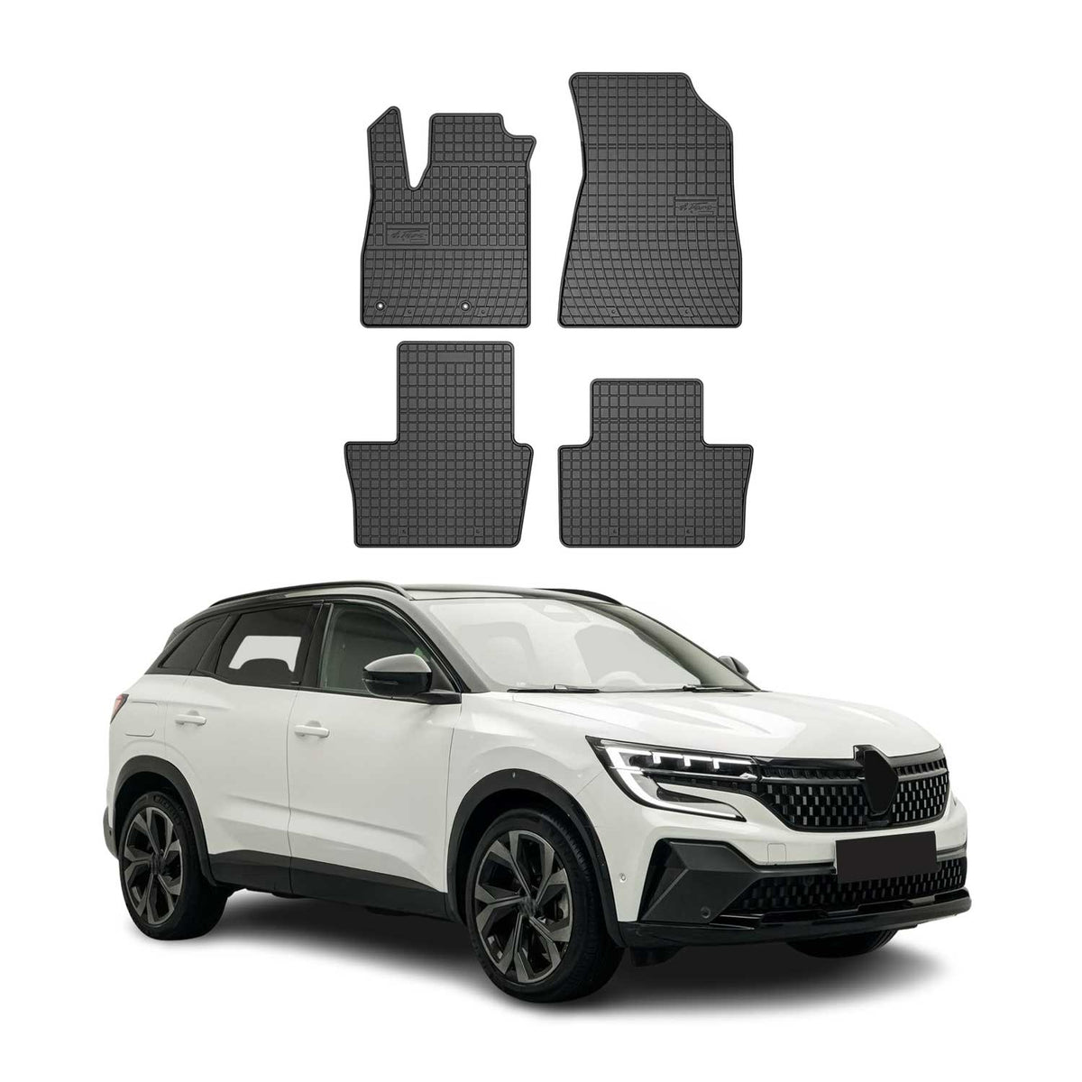 OMAC Alfombrillas De Coche para Renault Austral 2022-2025 Mild Hybrid Negro 4Pza