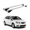 Menabo Barras de Techo Coche Baca para Seat Ibiza 2010-2016 Gris Aluminio 2Pza