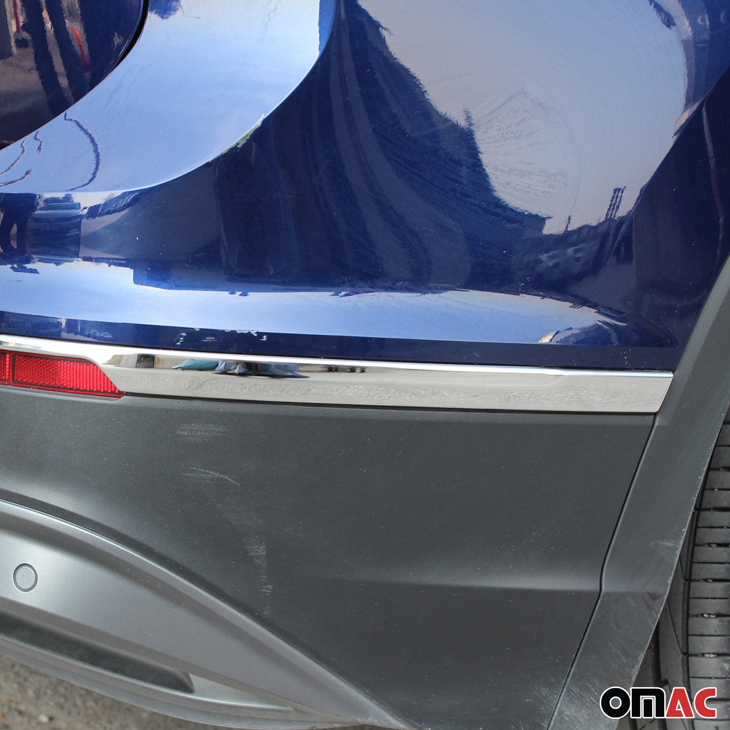 Embellecedor de Portón Trasero para VW Tiguan 2016-2020 Plata Brillante Acero 3x