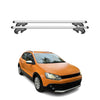 Menabo Barras de Techo Baca para VW Polo 6R Cross 2009-2017 Gris Aluminio 2Pza