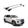 Menabo Barras de Techo Coche Baca para Hyundai Palisade 2019-2024 Gris Alu 2Pza