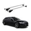Menabo Barras de Techo Coche Baca para Audi A6 4G Familiar 2015-2018 Gris Alu 2x