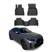 OMAC Premium Alfombrillas De Coche para BMW X7 G07 2019-2026 Negro TPE Goma 3Pza