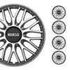 Sparco Roma Tapacubos 15 Pulgadas Universal Plata ABS Plástico