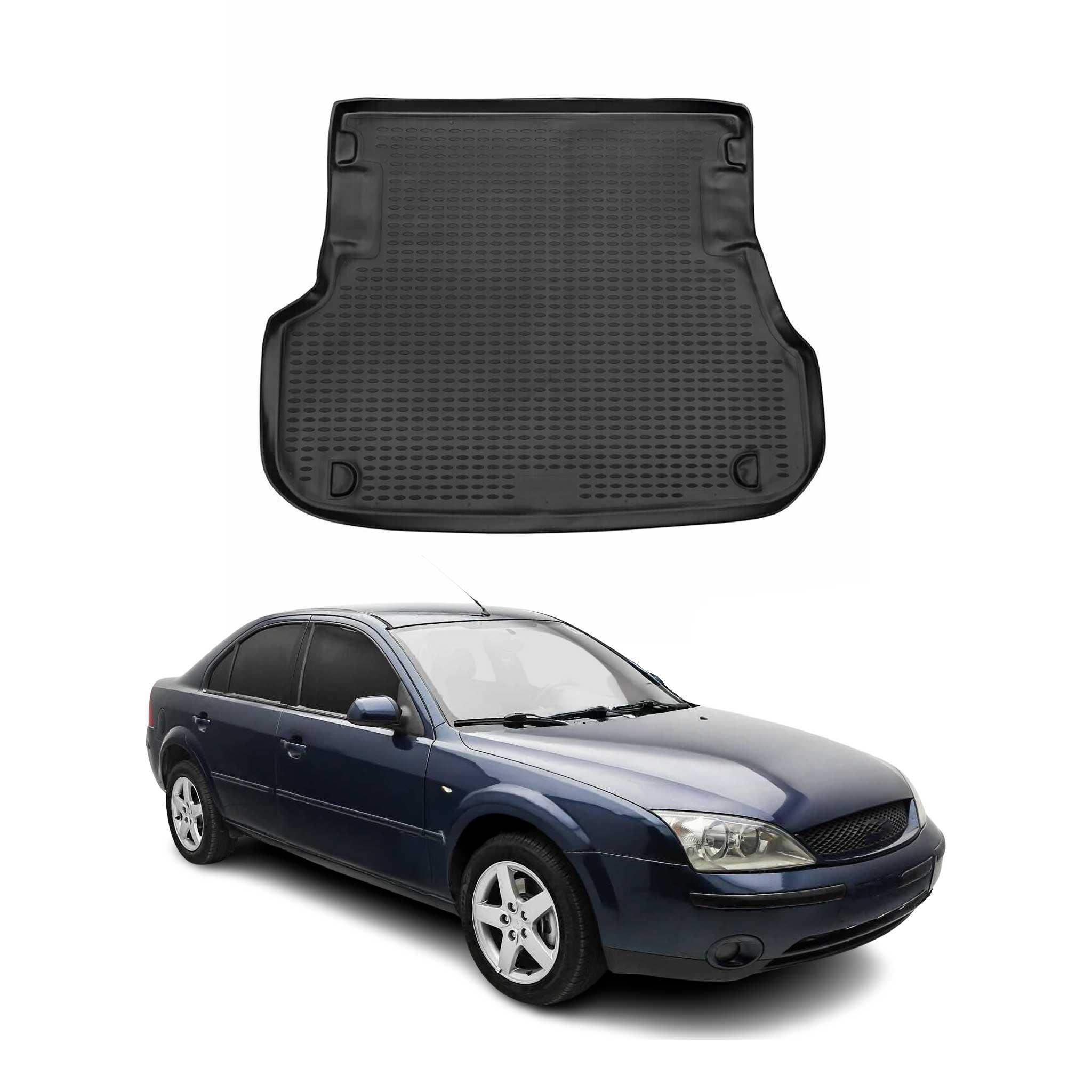 OMAC Bandeja Maletero Alfombrilla para Ford Mondeo 2000-2007 Turnier Negro TPE