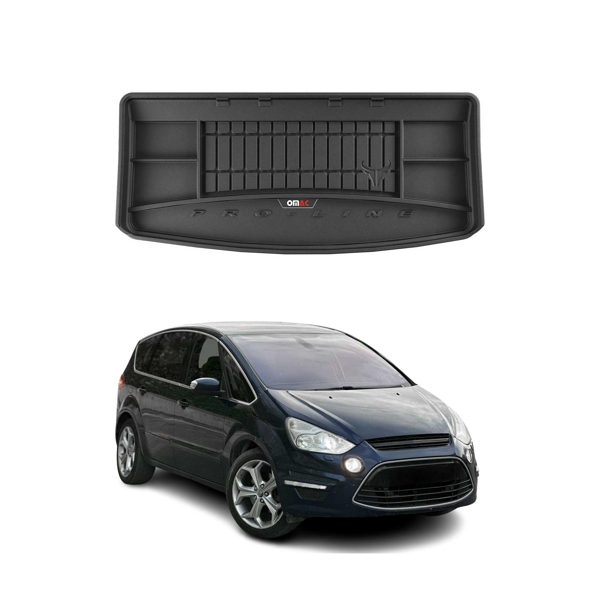 OMAC Premium Bandeja Maletero Alfombrilla para Ford S-Max 2006-2014 7Asiento