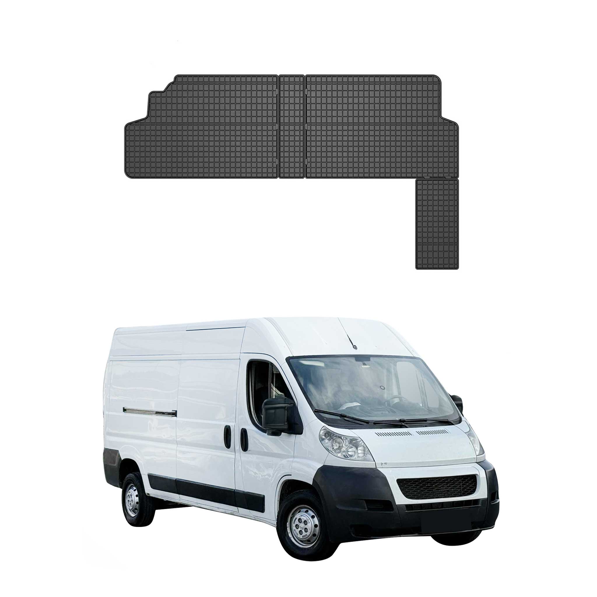 OMAC Alfombrillas De Coche para Citroen Jumper 2006-2016 Negro Goma 2Pza