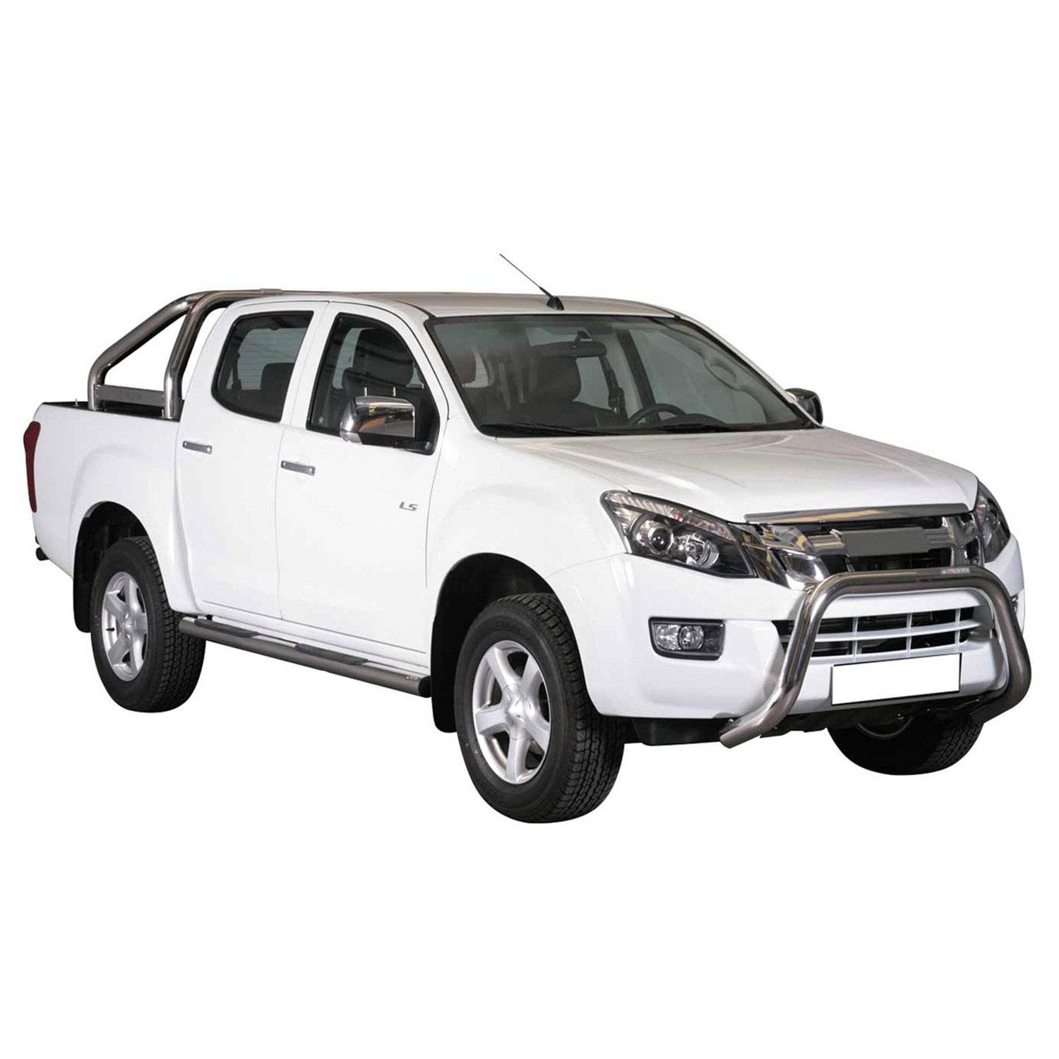 Bull Barra Frontal para Isuzu D-Max 2012-2019 Plata Brillante Acero 1Pza