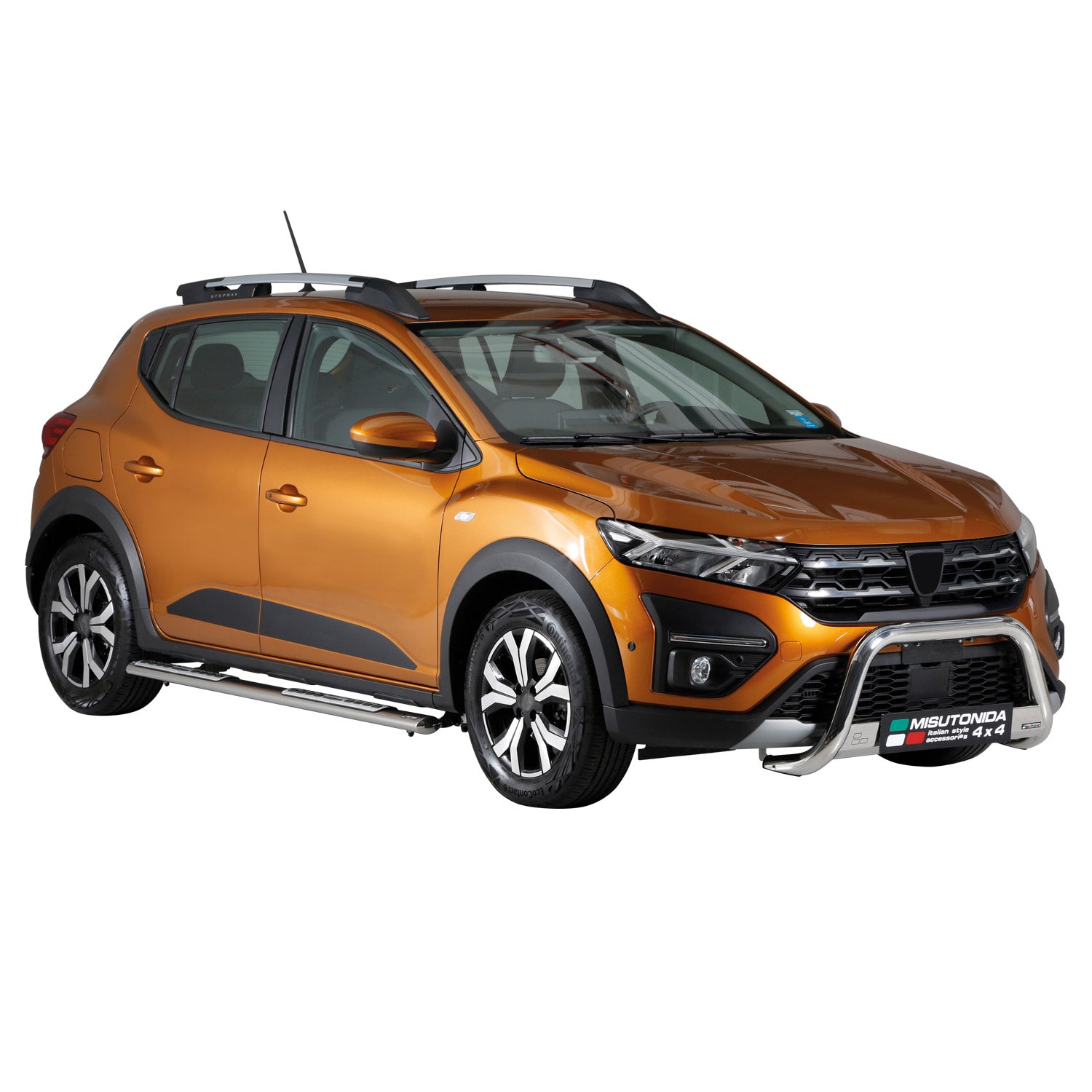 Estribos Barras Laterales para Dacia Sandero Stepway 2021-2025 Plata Acero