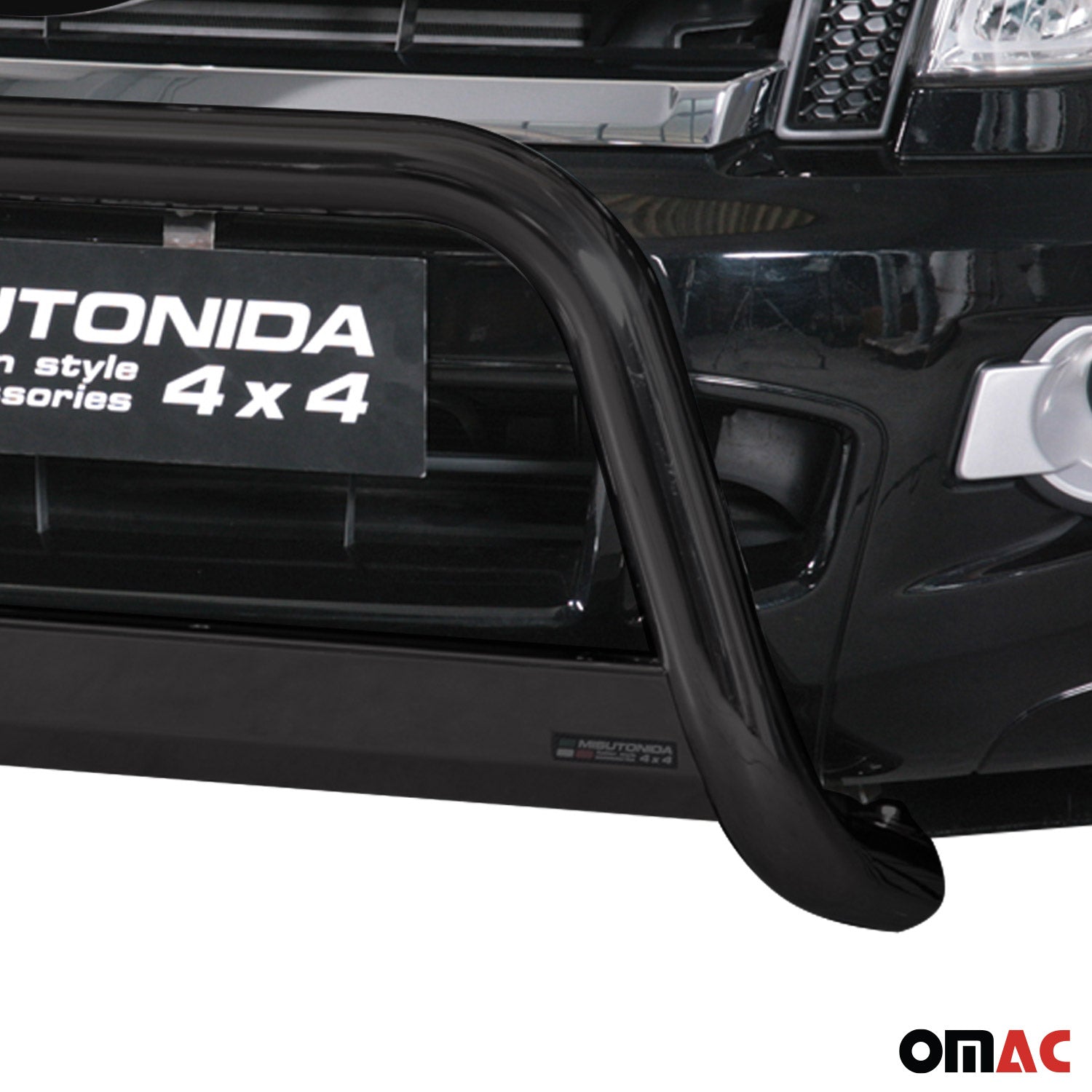 Bull Barra Frontal para Ford Ranger 2012-2015 Negro Brillante Acero 1Pza