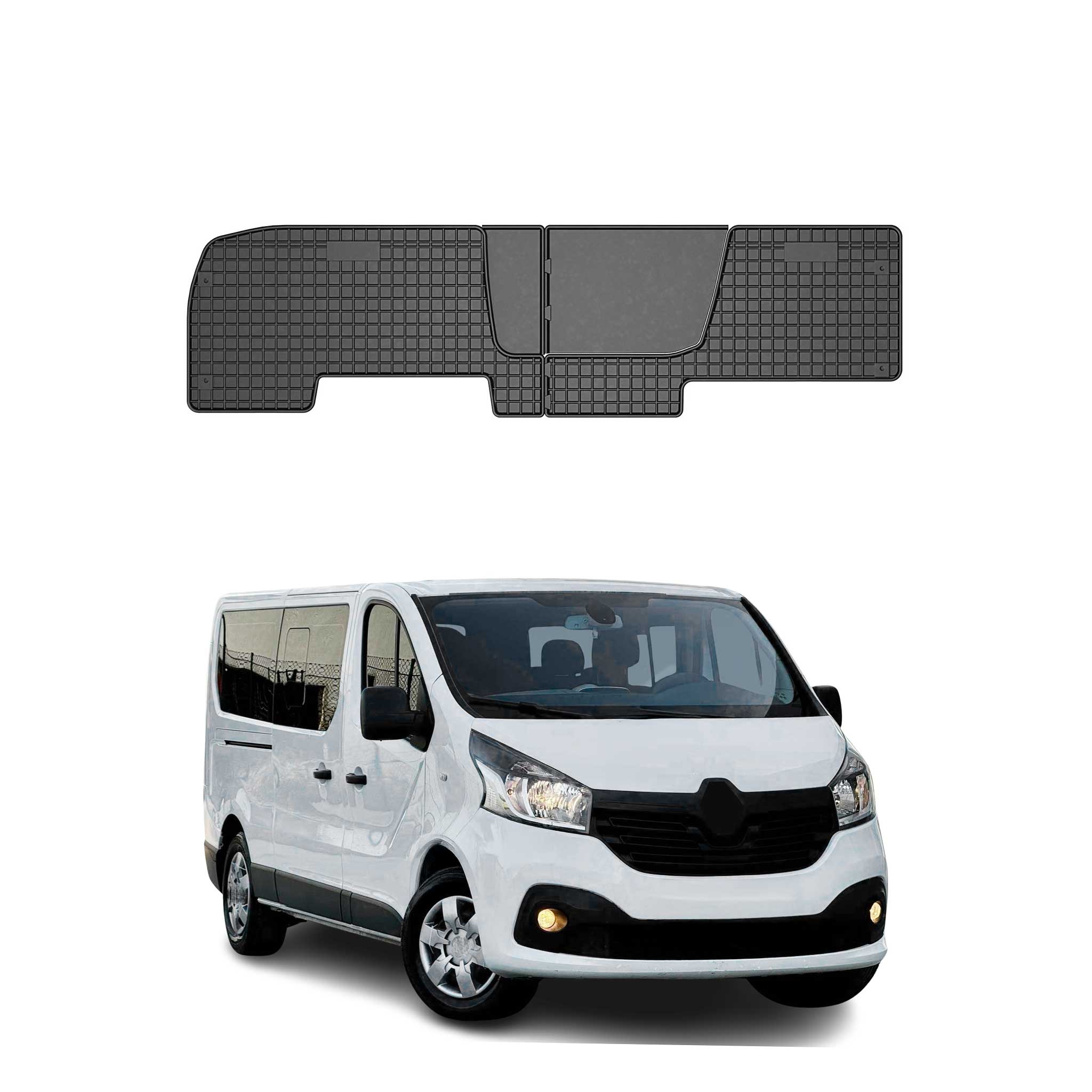 OMAC Alfombrillas Coche para Opel Vivaro 2014-2019 2.línea Negro Goma TPE 2Pza