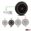 Sparco Tapacubos 15 Pulgadas Universal Negro Rojo ABS Plástico