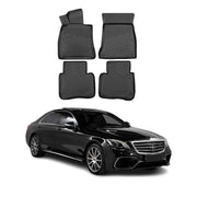 OMAC Alfombrillas De Coche para Mercedes S Class AMG W222 2013-2017 Negro TPE 4x