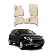 OMAC Alfombrillas De Coche para VW Touareg 2010-2018 Beige Goma TPE 4Pza