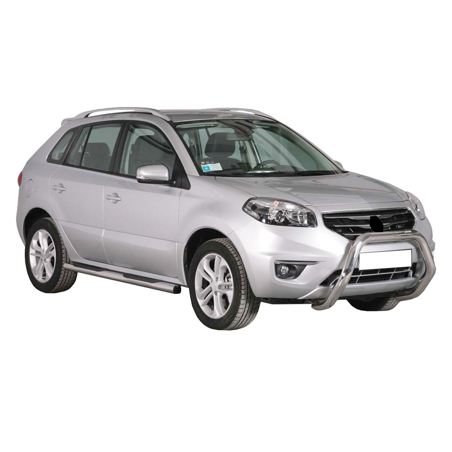 Bull Barra Frontal para Renault Koleos 2011-2013 Plata Brillante Acero 1Pza