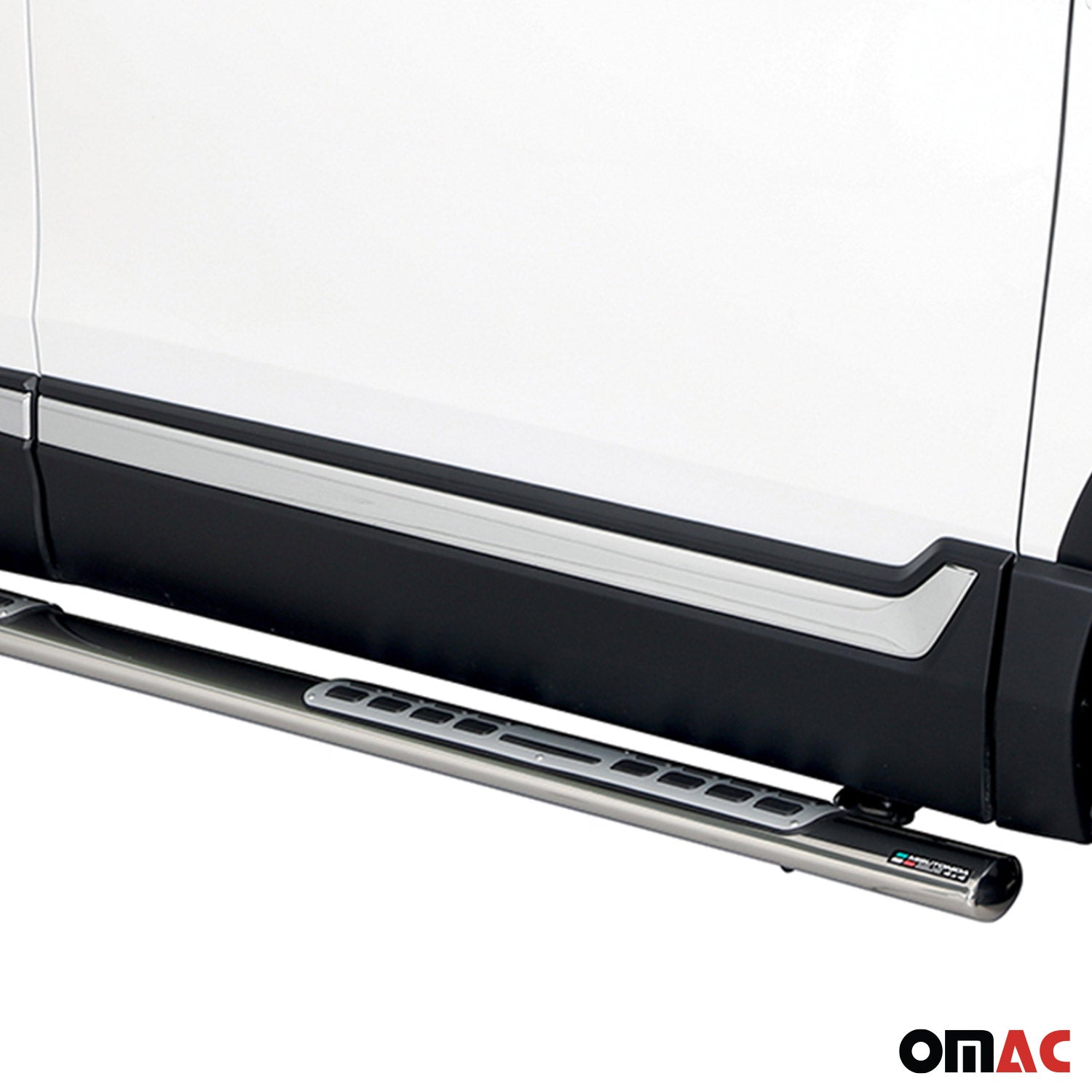 Par de Estribos Barras Laterales para Honda CR-V Hybrid 2019-2025 Plata Acero 2x