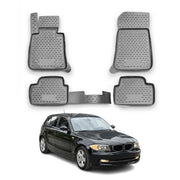 OMAC Alfombrillas De Coche para BMW Serie 1 E87 2004-2011 Gris Goma TPE 4Pza