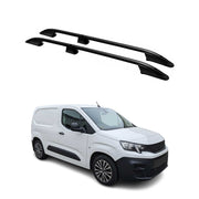 Rieles & Barras de Techo para Peugeot Partner 2018-2024 L1 Corto Negro Alu 2Pza
