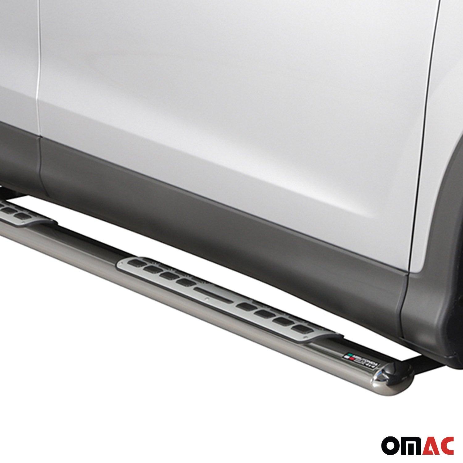 Par de Estribos Barras Laterales para Honda CR-V 2016-2018 Plata Acero 2x