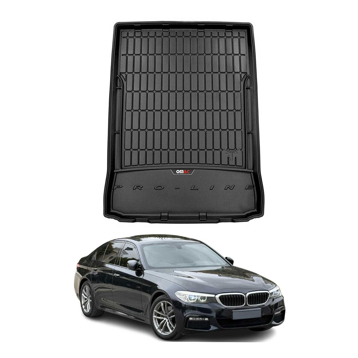 OMAC Premium Bandeja Maletero Alfombrilla para BMW Serie 5 Sédan 2016-2023 TPE